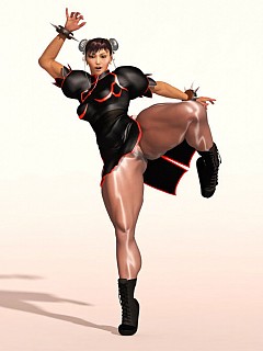 Drawn street fighter girl show...